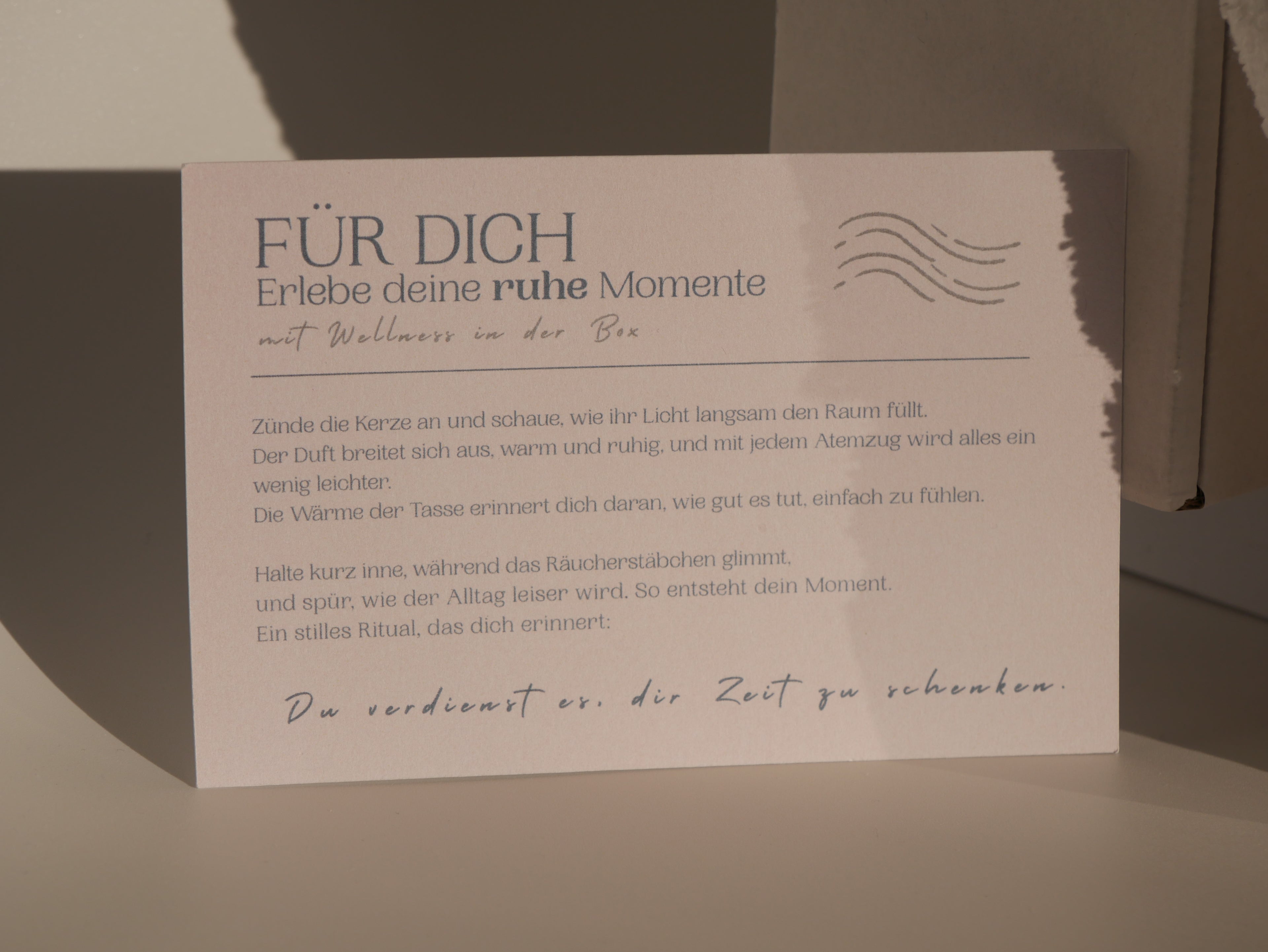 Wellness in der Box | Ruhe